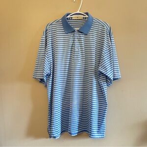 Fairway & Greene Blue Striped Polo Golf Shirt